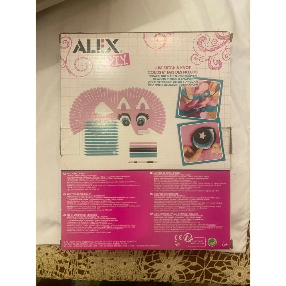Alex DIY Knot-A Unicorn Hat Craft Kit Kids Art and Craft Activity - Brand New!